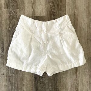 L'AGENCE Hillary Paperbag White Shorts - Size: 25